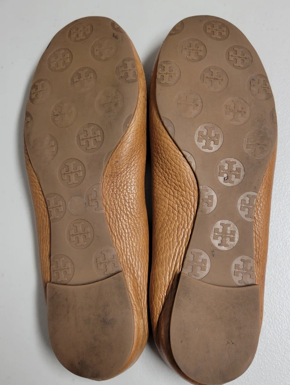 Tory Burch Reva Royal Tan Logo Ballet Flats Size 7M. - Picture 12 of 12